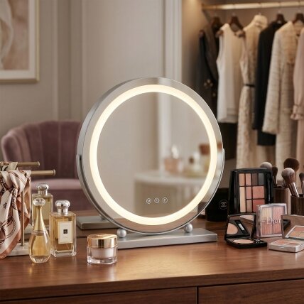 Veidrodis LED MAKE-UP Chrome 58x45 5 Veidrodis LED MAKE-UP Chrome 58x45 5