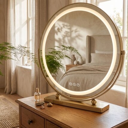 Veidrodis LED MAKE-UP L.Gold 50 cm 6