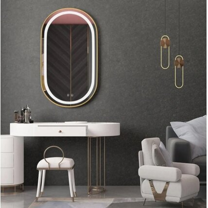 Veidrodis LED OLL 60x90 cm Brush Gold 3 Veidrodis LED OLL 60x90 cm Brush Gold 3
