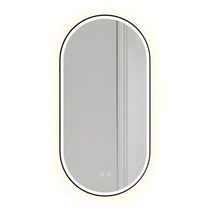 Veidrodis LED OVL 50x100cm Black Veidrodis LED OVL 50x100cm Black