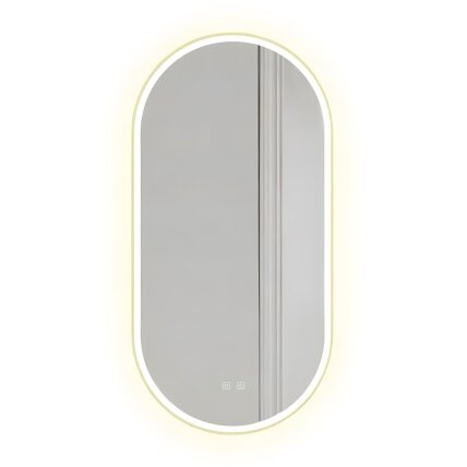 Veidrodis LED OVL 50x100cm Gold