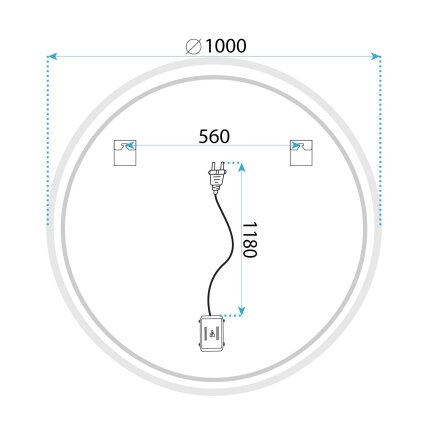 Veidrodis LED SOFT 100 11
