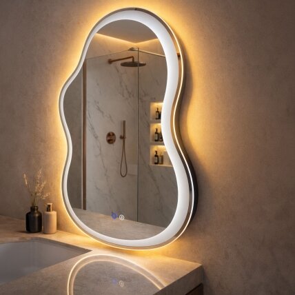Veidrodis LED UNO DOUBLE 80x55 cm 5 Veidrodis LED UNO DOUBLE 80x55 cm 5