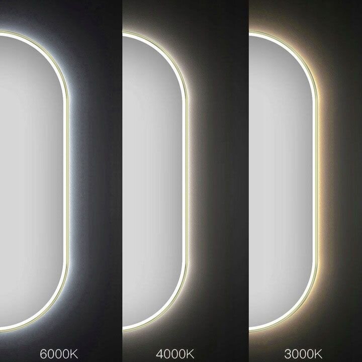 Veidrodis LED OVL 50x100cm Gold 6 Veidrodis LED OVL 50x100cm Gold 6