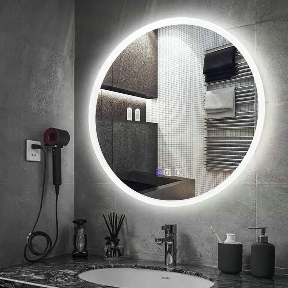 Veidrodis LED BLUETOOTH FFJ 80cm 5 Veidrodis LED BLUETOOTH FFJ 80cm 5