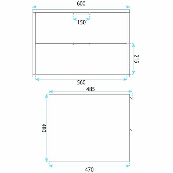 Vonios spintelė po praustuvu Mono 60cm Beige 9 Vonios spintelė po praustuvu Mono 60cm Beige 9