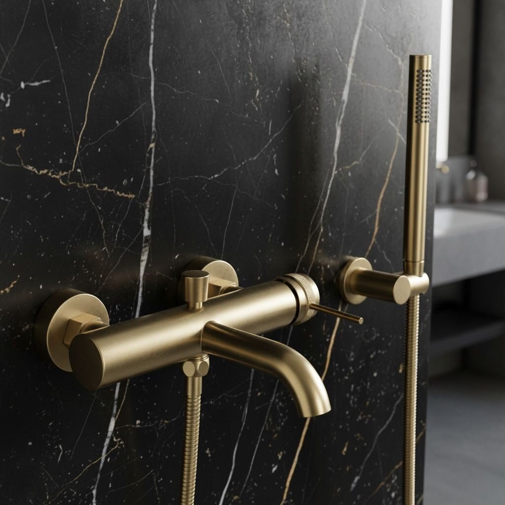 Vonios maišytuvas Lungo Grip Brush Gold 2