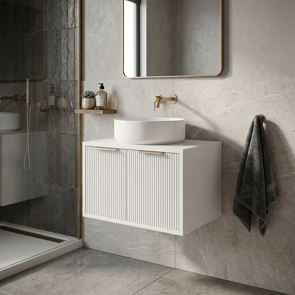 Vonios spintelė po praustuvu Core 60cm White 4 Vonios spintelė po praustuvu Core 60cm White 4