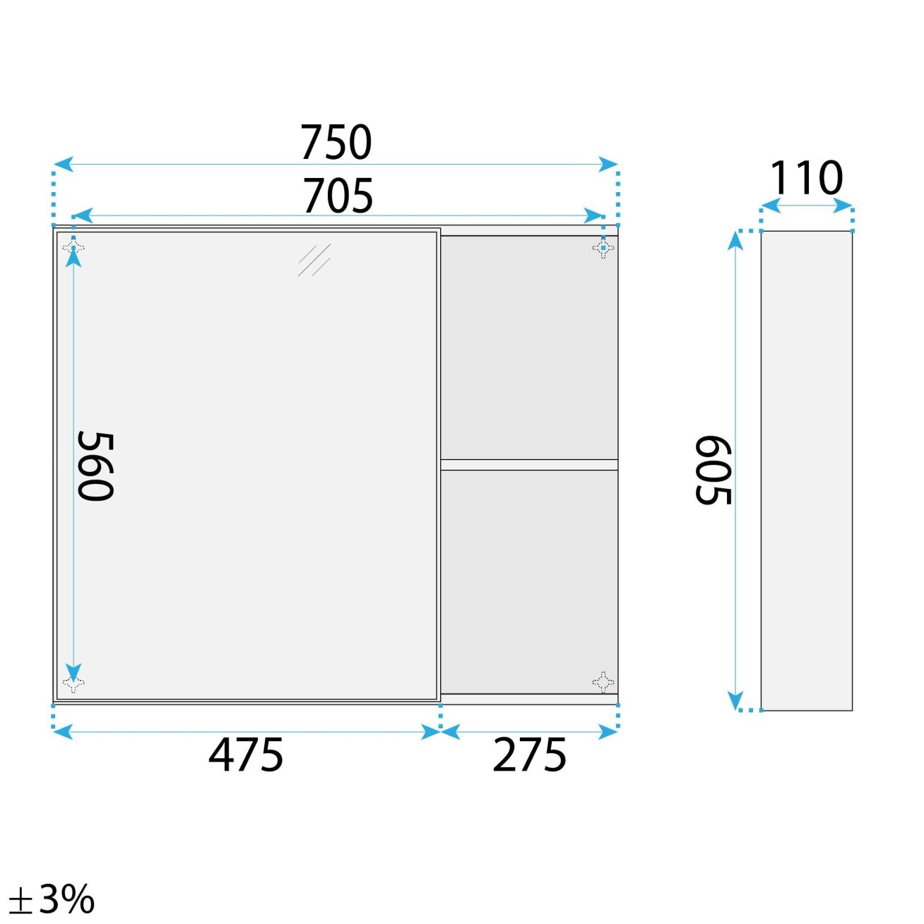 Vonios baldų komplektas su praustuvu Gama T25023 BXM 80CM 12