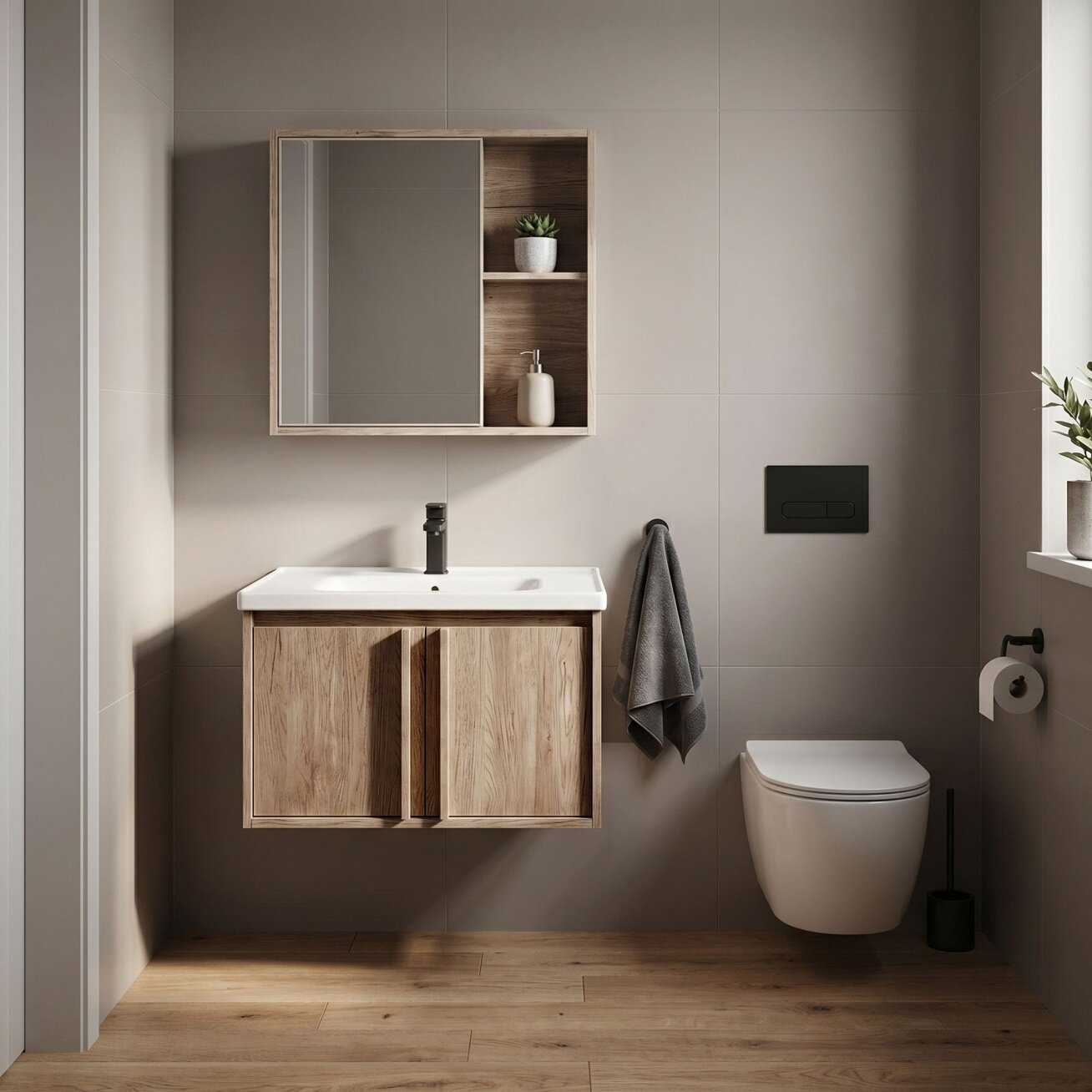 Vonios baldų komplektas su praustuvu Gama T25023 QHM 60CM 4