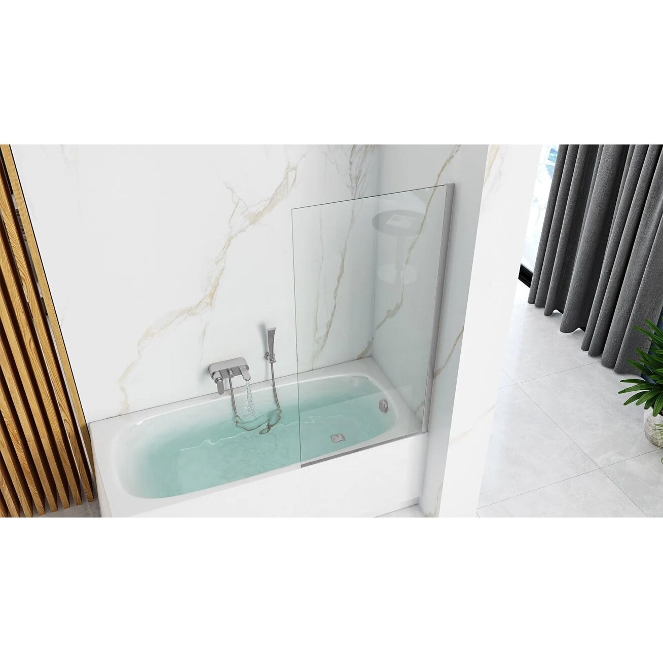 Vonios sienelė Lagos 80 Chrome 5