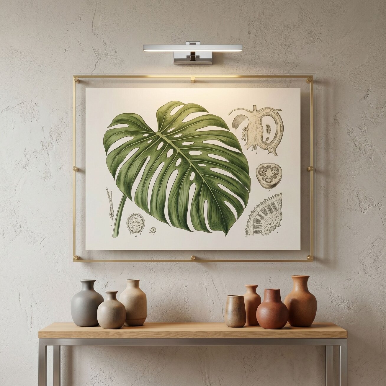 Vonios sieninis LED šviestuvas APP1857-1W 40cm Chrome 2 Vonios sieninis LED šviestuvas APP1857-1W 40cm Chrome 2