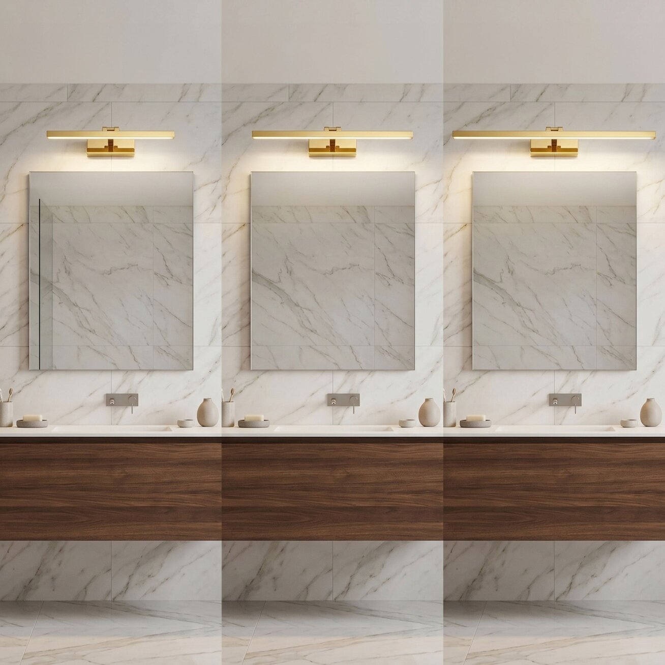 Vonios sieninis LED šviestuvas APP1860-1W 40cm GOLD 4 Vonios sieninis LED šviestuvas APP1860-1W 40cm GOLD 4