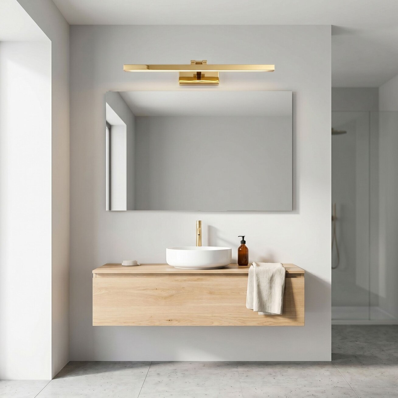 Vonios sieninis LED šviestuvas APP1862-1W 80 cm GOLD 1