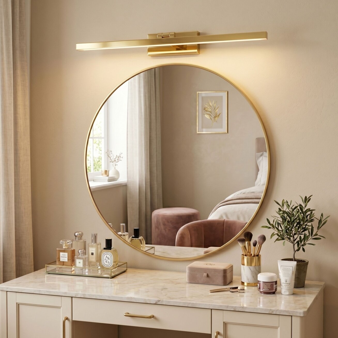 Vonios sieninis LED šviestuvas APP1862-1W 80 cm GOLD 3 Vonios sieninis LED šviestuvas APP1862-1W 80 cm GOLD 3