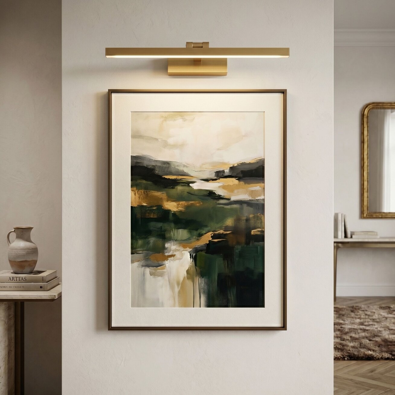 Vonios sieninis LED šviestuvas APP1864-1W 60 cm BRUSH GOLD 4