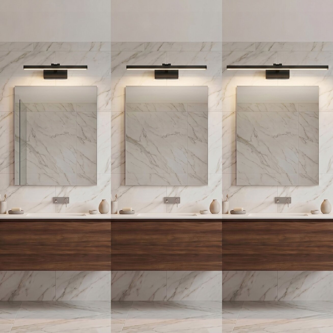 Vonios sieninis LED šviestuvas APP1866-1W 40 cm Black 6 Vonios sieninis LED šviestuvas APP1866-1W 40 cm Black 6