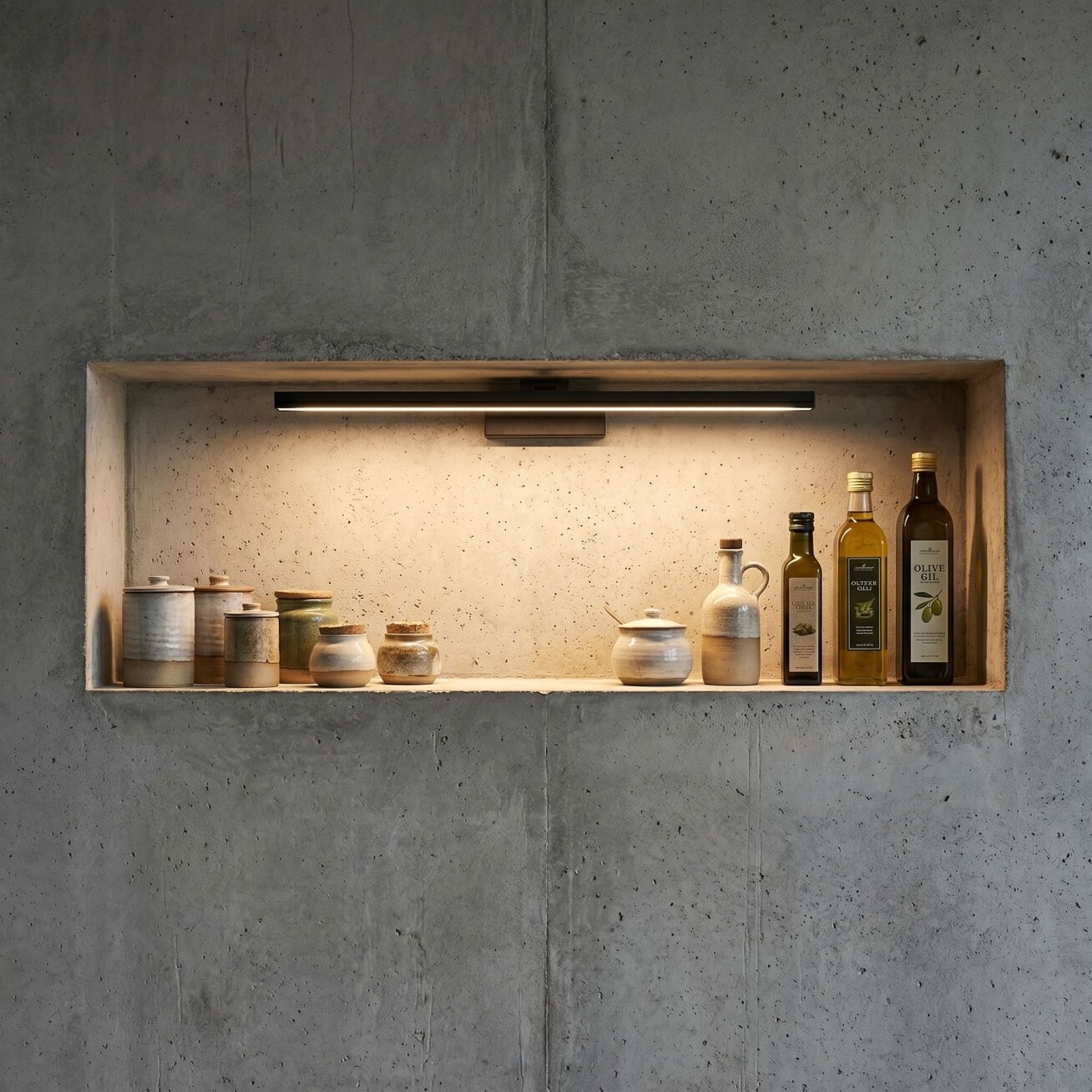 Vonios sieninis LED šviestuvas APP1868-1W 80 cm Black 3