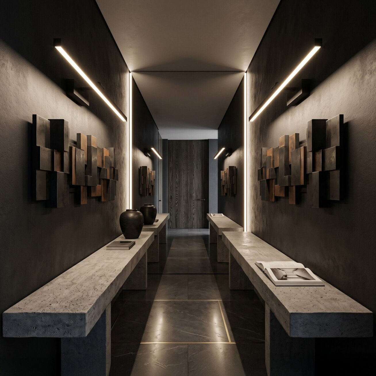 Vonios sieninis LED šviestuvas APP1868-1W 80 cm Black 6