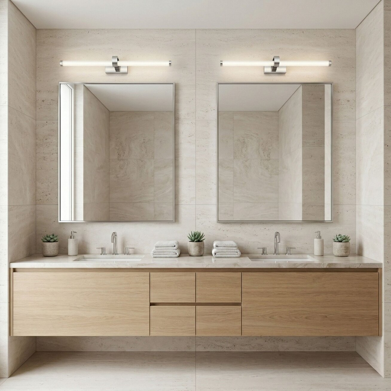 Vonios sieninis LED šviestuvas APP1882-1W 60cm CHROME 3 Vonios sieninis LED šviestuvas APP1882-1W 60cm CHROME 3