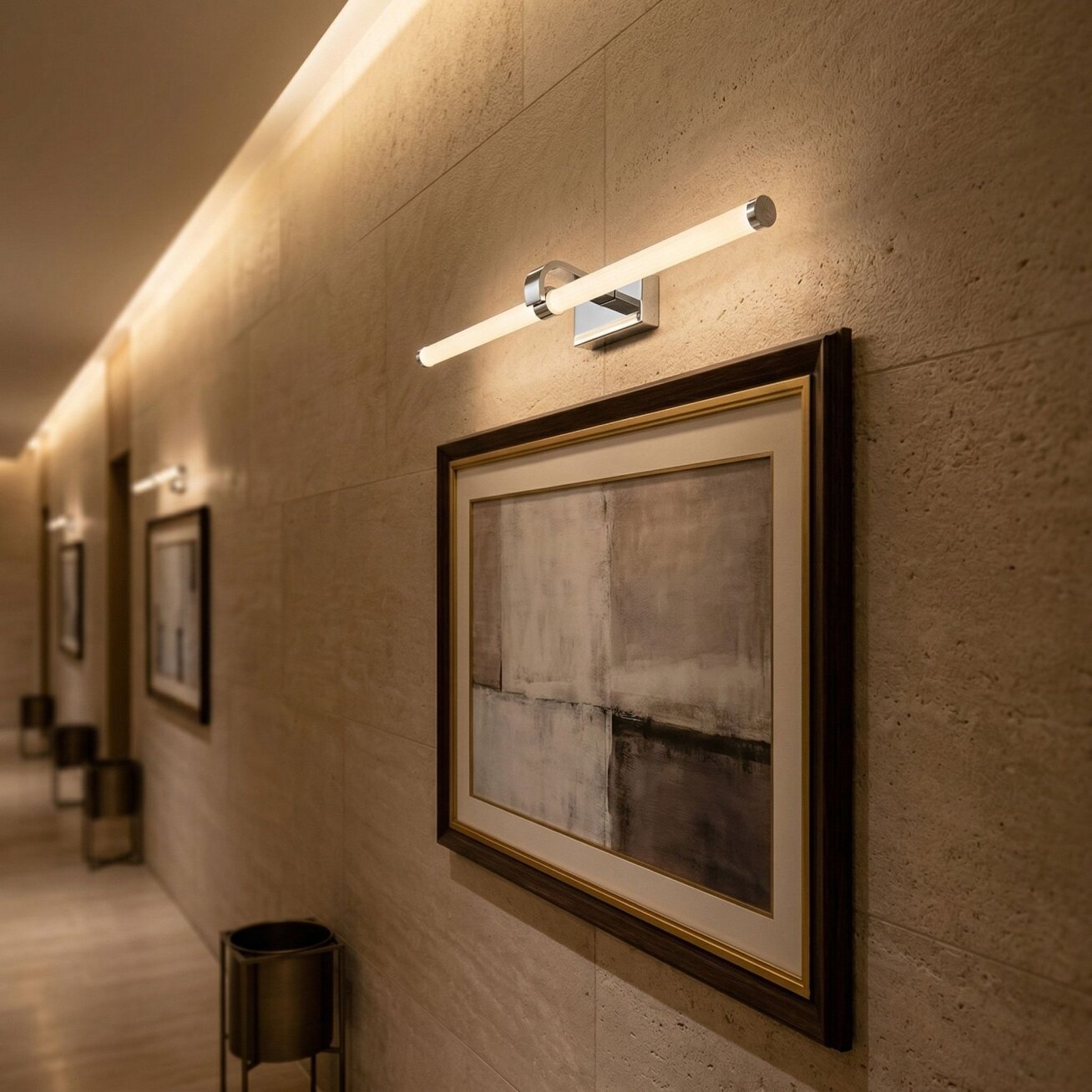 Vonios sieninis LED šviestuvas APP1882-1W 60cm CHROME 5 Vonios sieninis LED šviestuvas APP1882-1W 60cm CHROME 5