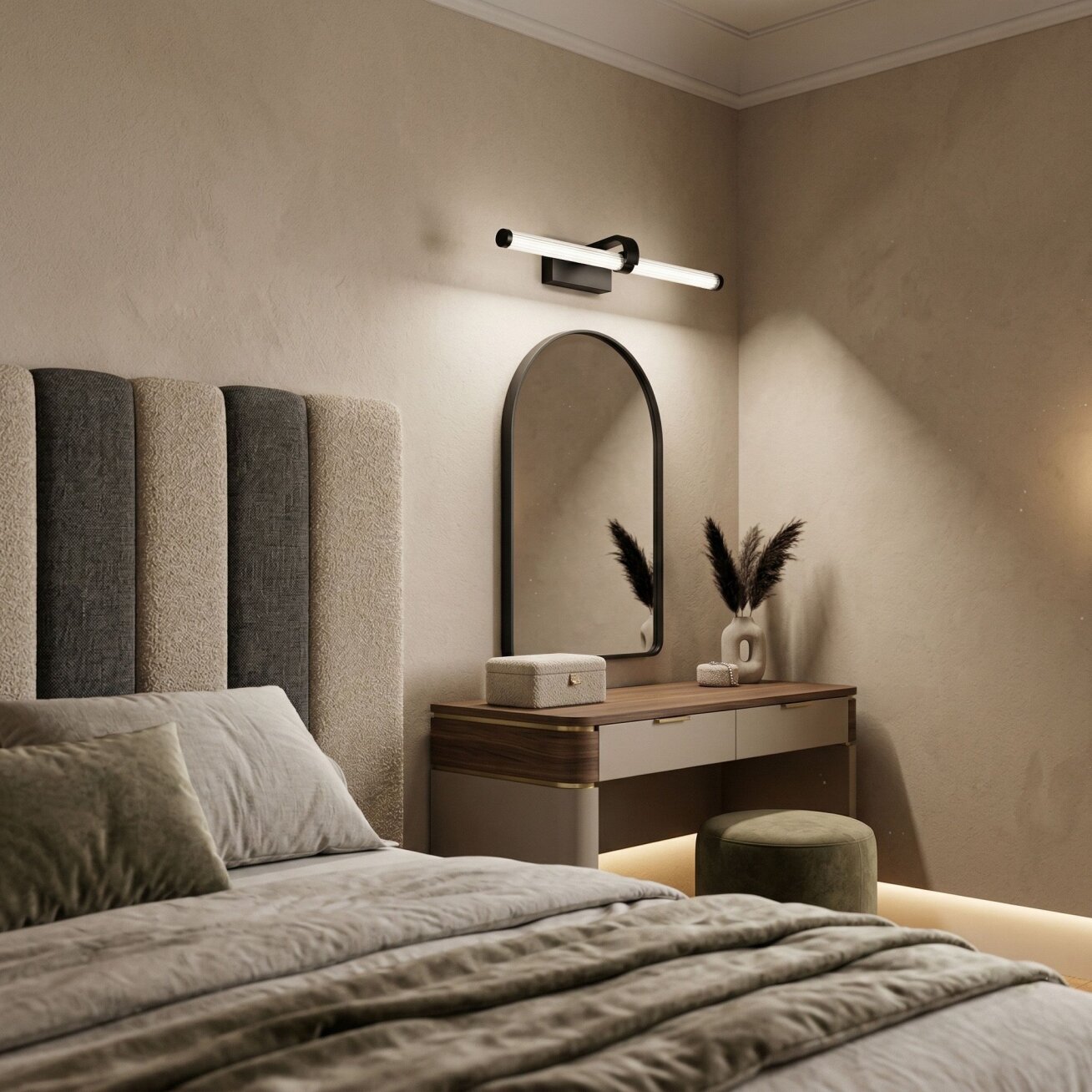 Vonios sieninis LED šviestuvas APP1887-1W 40cm BLACK 3 Vonios sieninis LED šviestuvas APP1887-1W 40cm BLACK 3