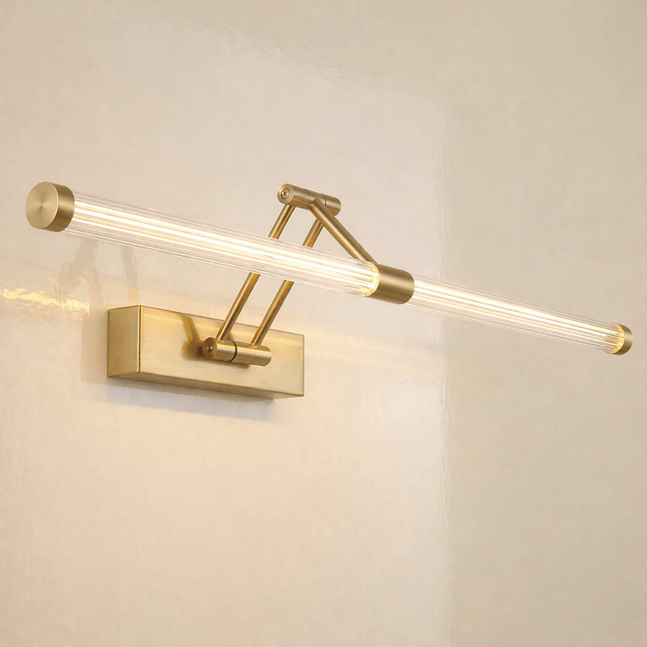 Vonios sieninis LED šviestuvas APP1900-1W 60cm BRUSH GOLD 6 Vonios sieninis LED šviestuvas APP1900-1W 60cm BRUSH GOLD 6