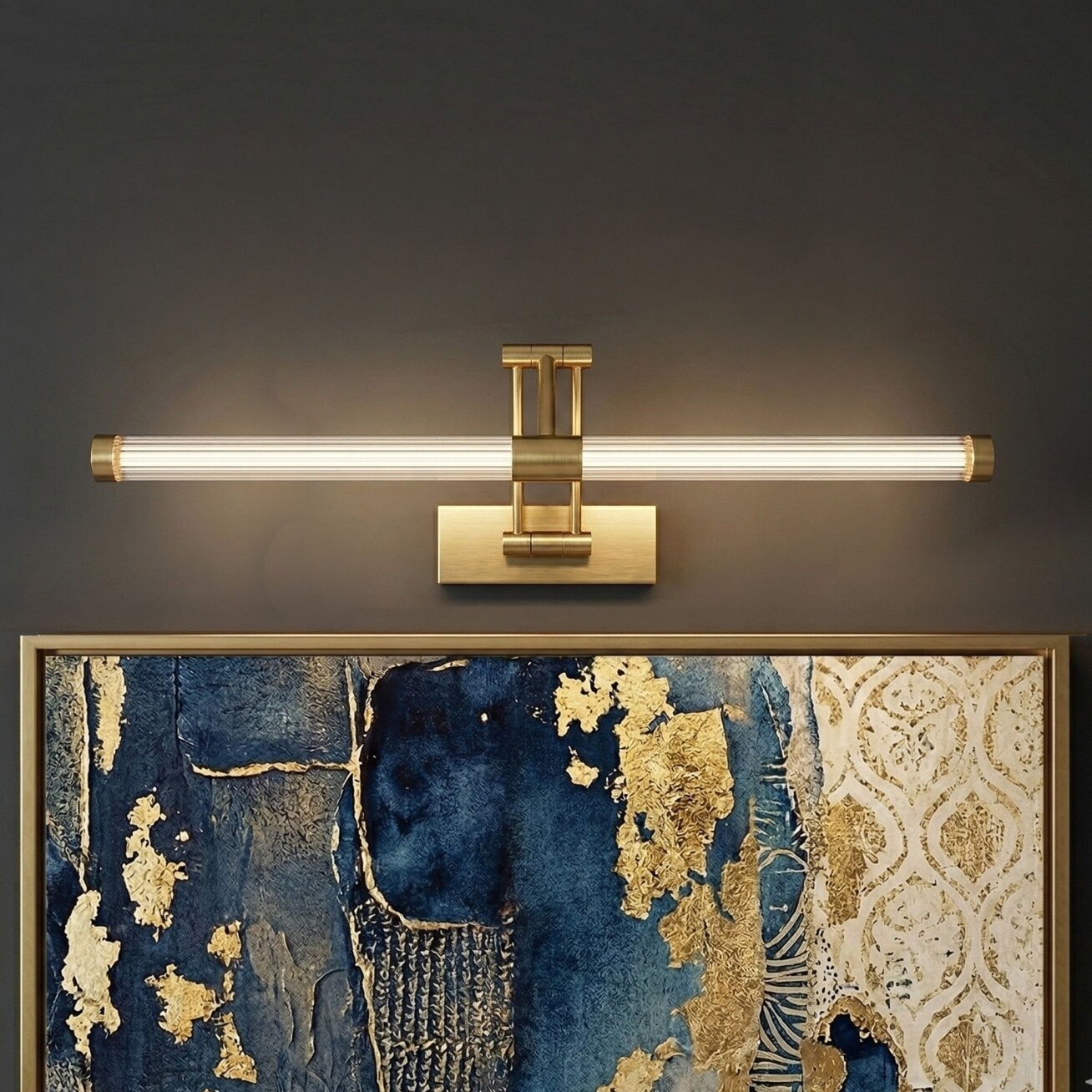 Vonios sieninis LED šviestuvas APP1900-1W 60cm BRUSH GOLD 4