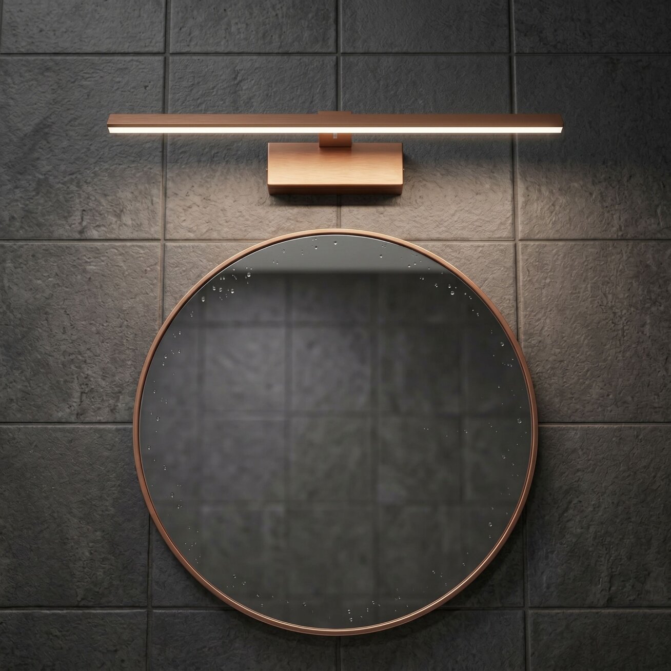 Vonios sieninis LED šviestuvas SWE013-1W 43cm BRUSH COPPER 5