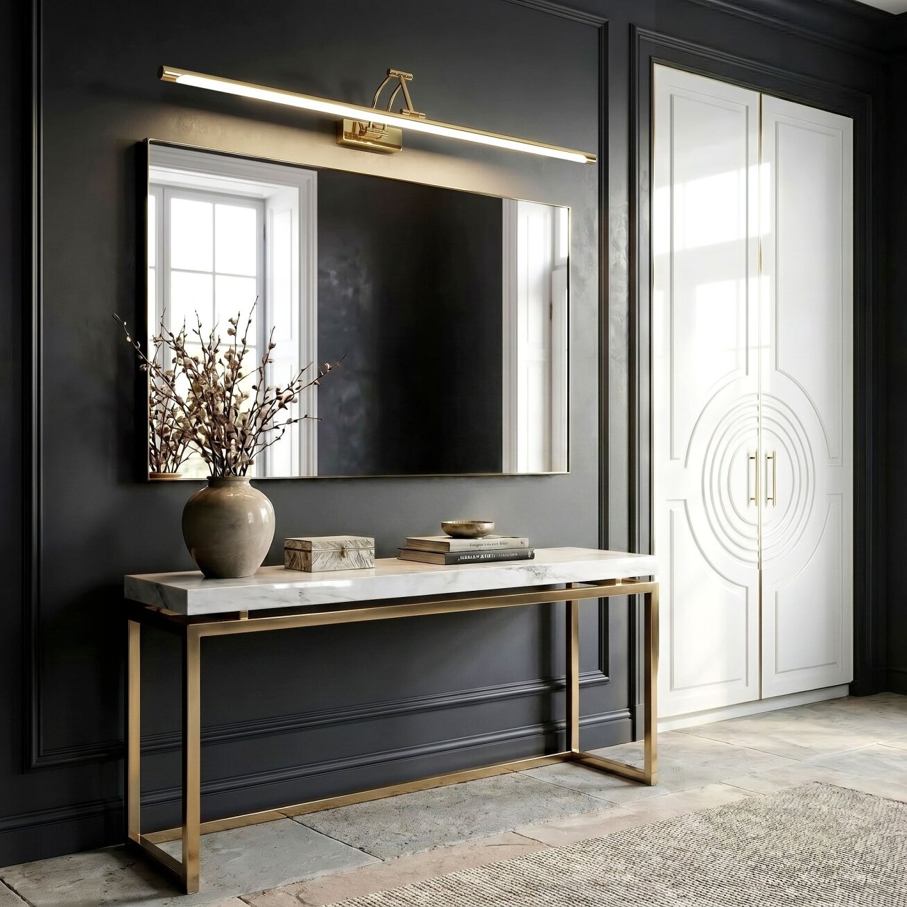Vonios sieninis LED šviestuvas SWE021-1W 80cm Gold 6 Vonios sieninis LED šviestuvas SWE021-1W 80cm Gold 6