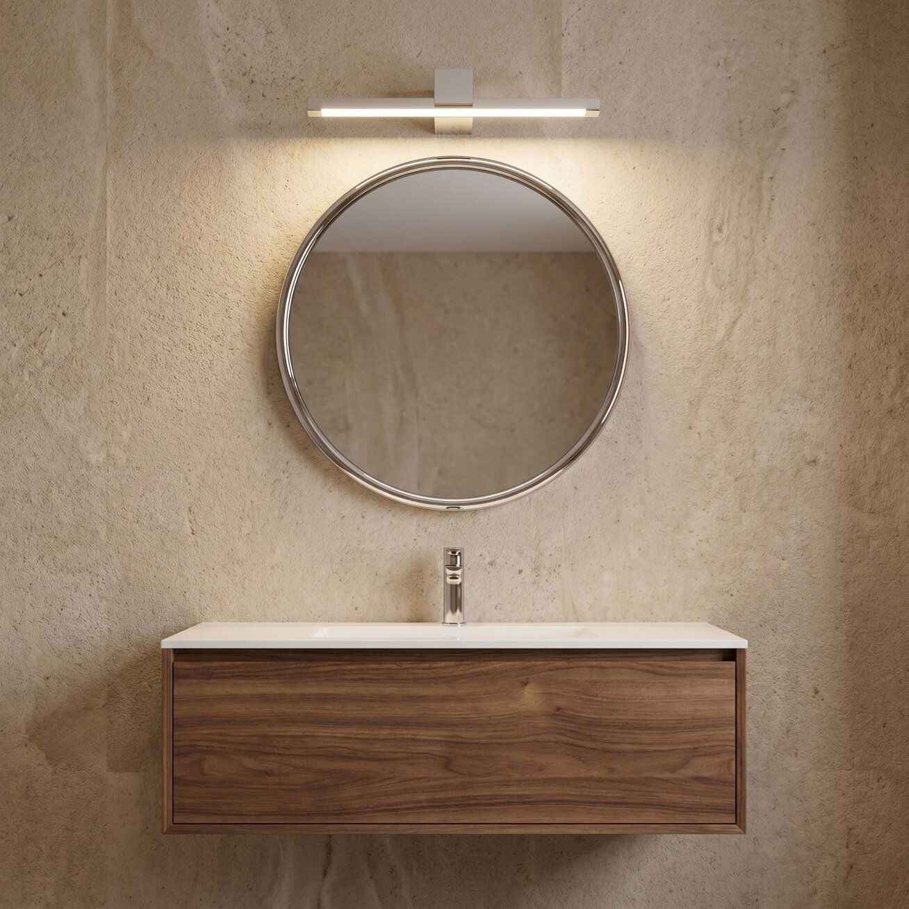 Vonios sieninis LED šviestuvas SWE040-1W 40cm Chrome 2 Vonios sieninis LED šviestuvas SWE040-1W 40cm Chrome 2