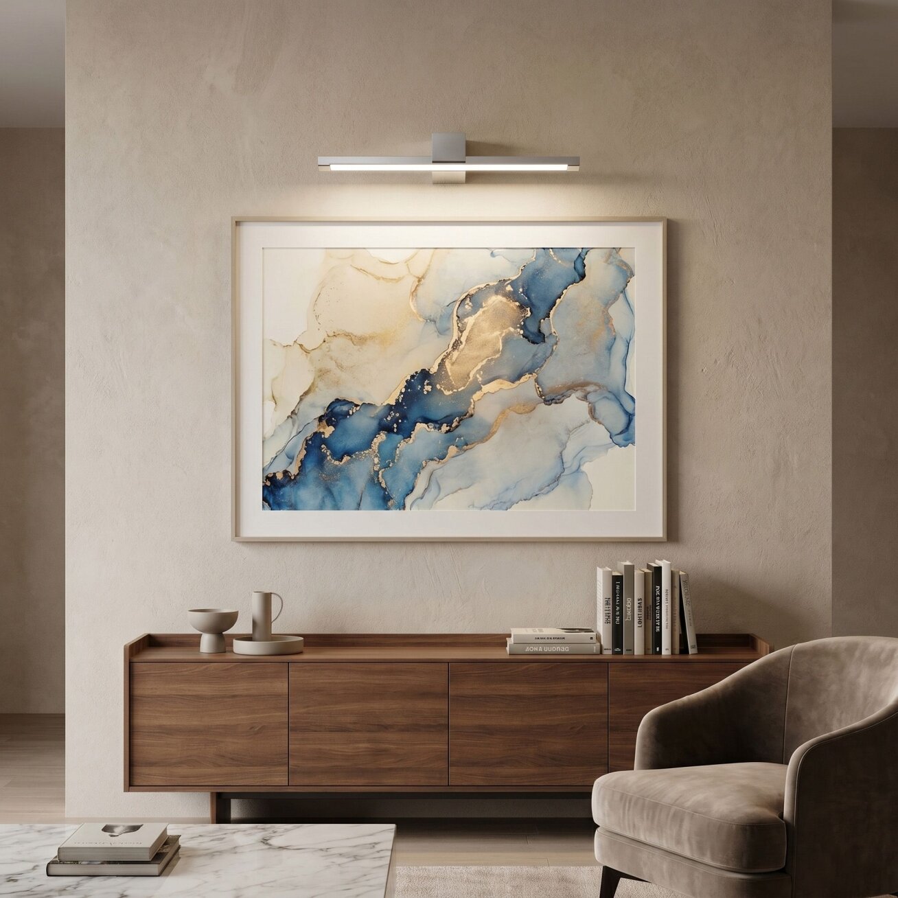 Vonios sieninis LED šviestuvas SWE040-1W 40cm Chrome 3