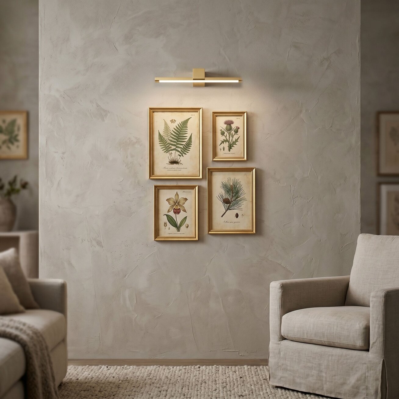 Vonios sieninis LED šviestuvas SWE043-1W 40cm GOLD 5 Vonios sieninis LED šviestuvas SWE043-1W 40cm GOLD 5