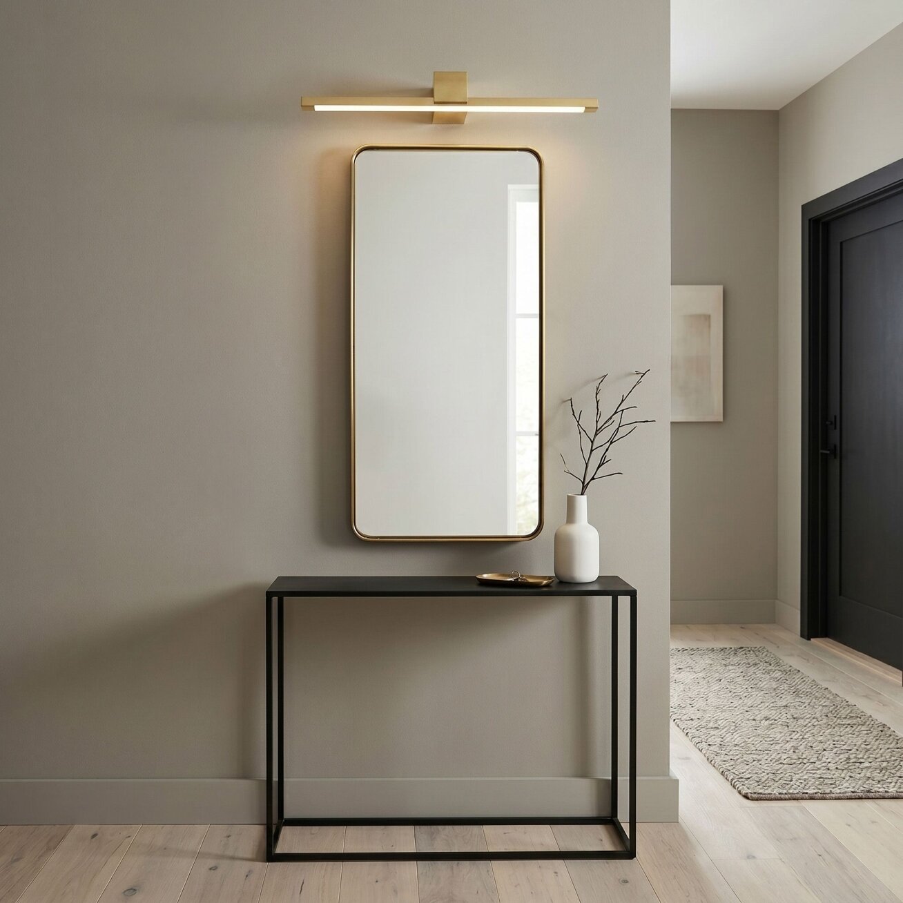 Vonios sieninis LED šviestuvas SWE044-1W 60cm GOLD 3 Vonios sieninis LED šviestuvas SWE044-1W 60cm GOLD 3