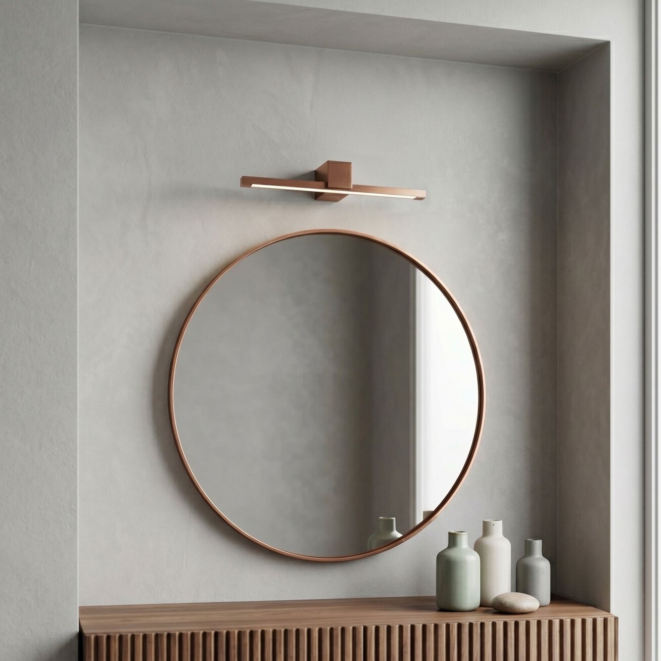 Vonios sieninis LED šviestuvas SWE052-1W 40cm COPPER BRUSH 2