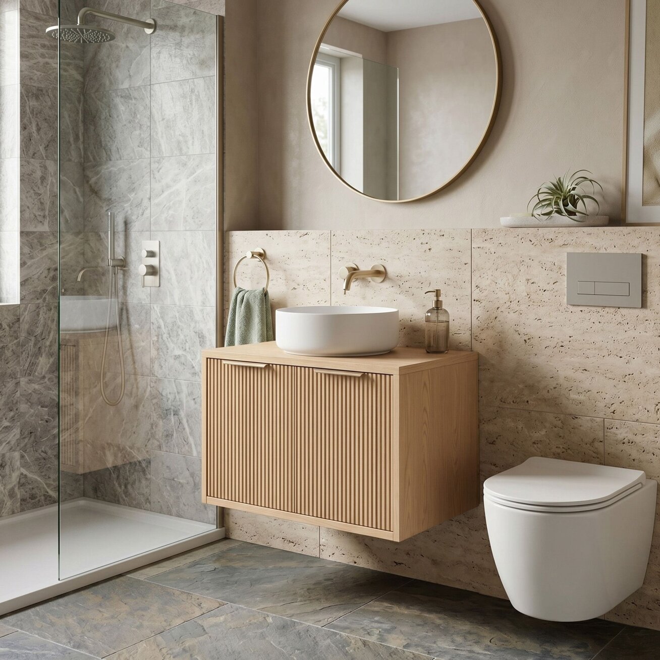 Vonios spintelė po praustuvu Core 60cm Beige 2 Vonios spintelė po praustuvu Core 60cm Beige 2