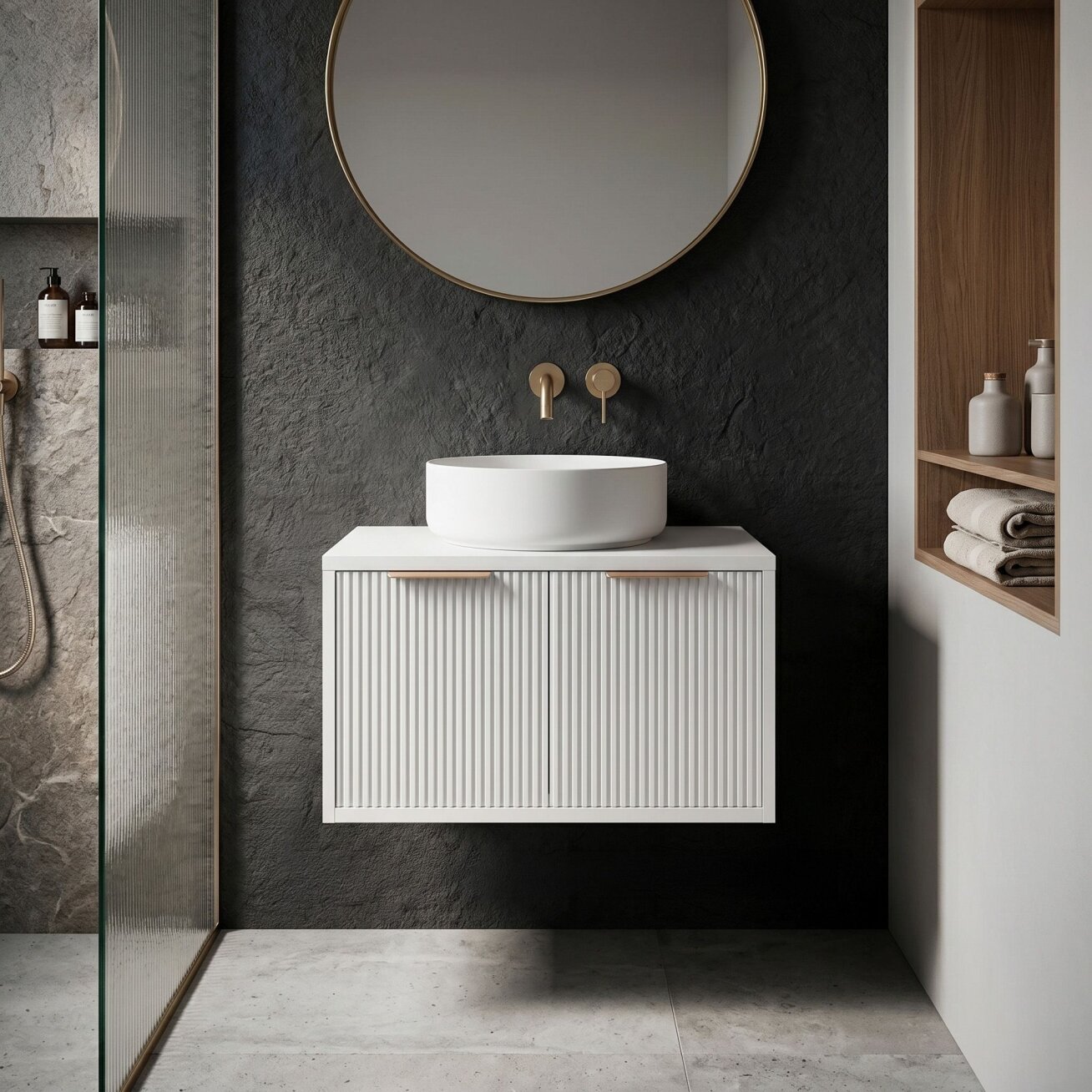 Vonios spintelė po praustuvu Core 60cm White 2 Vonios spintelė po praustuvu Core 60cm White 2