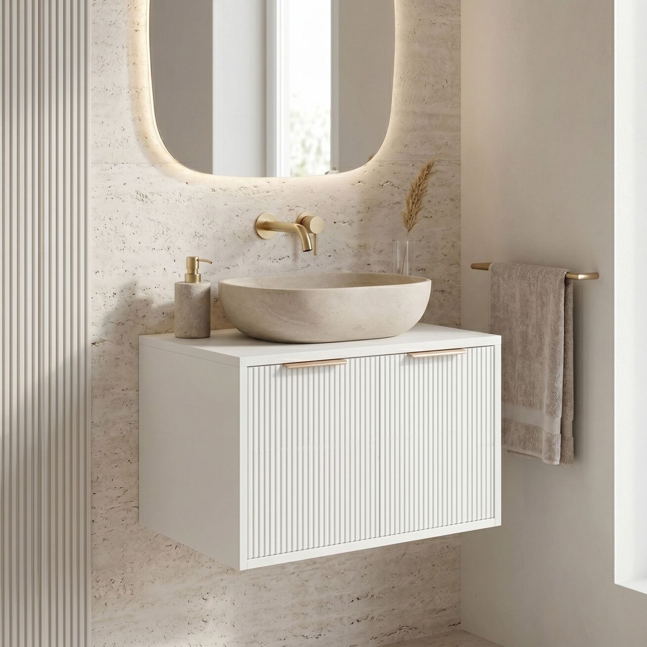 Vonios spintelė po praustuvu Core 60cm White