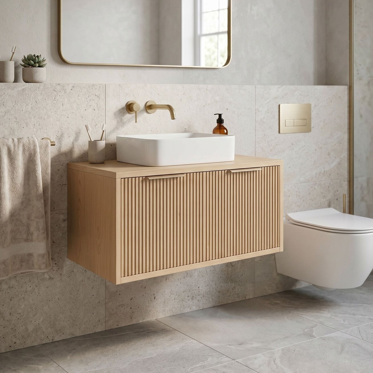 Vonios spintelė po praustuvu Core 80cm Beige Vonios spintelė po praustuvu Core 80cm Beige