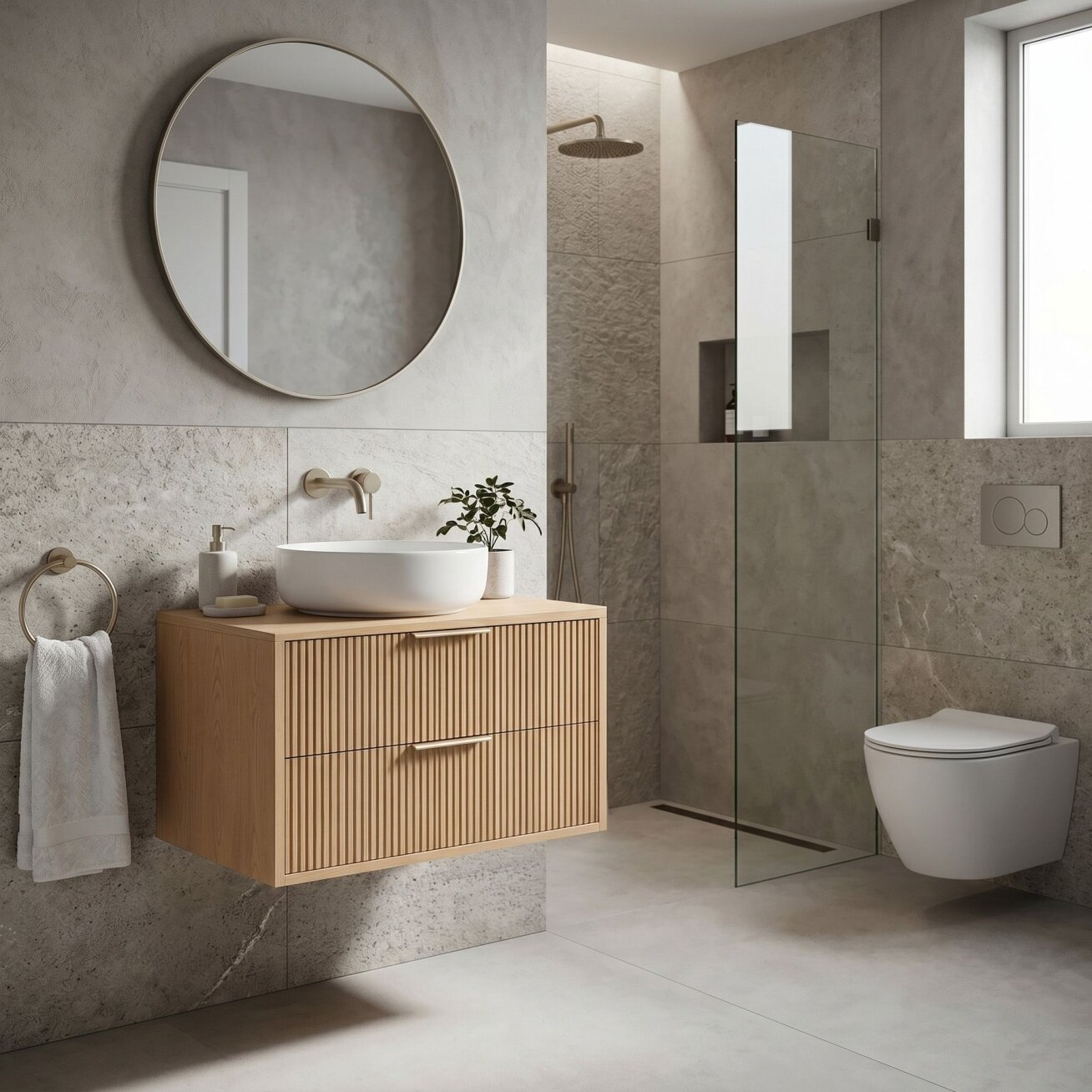 Vonios spintelė po praustuvu Mono 80cm Beige 5 Vonios spintelė po praustuvu Mono 80cm Beige 5