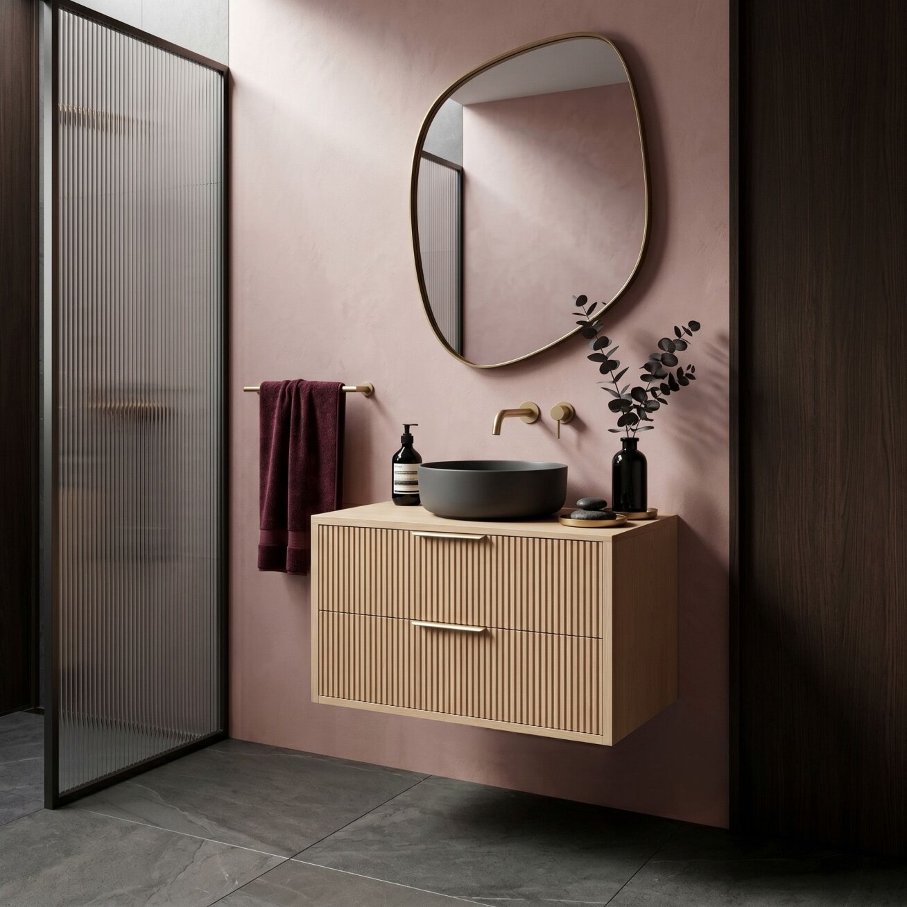 Vonios spintelė po praustuvu Mono 80cm Beige 6 Vonios spintelė po praustuvu Mono 80cm Beige 6
