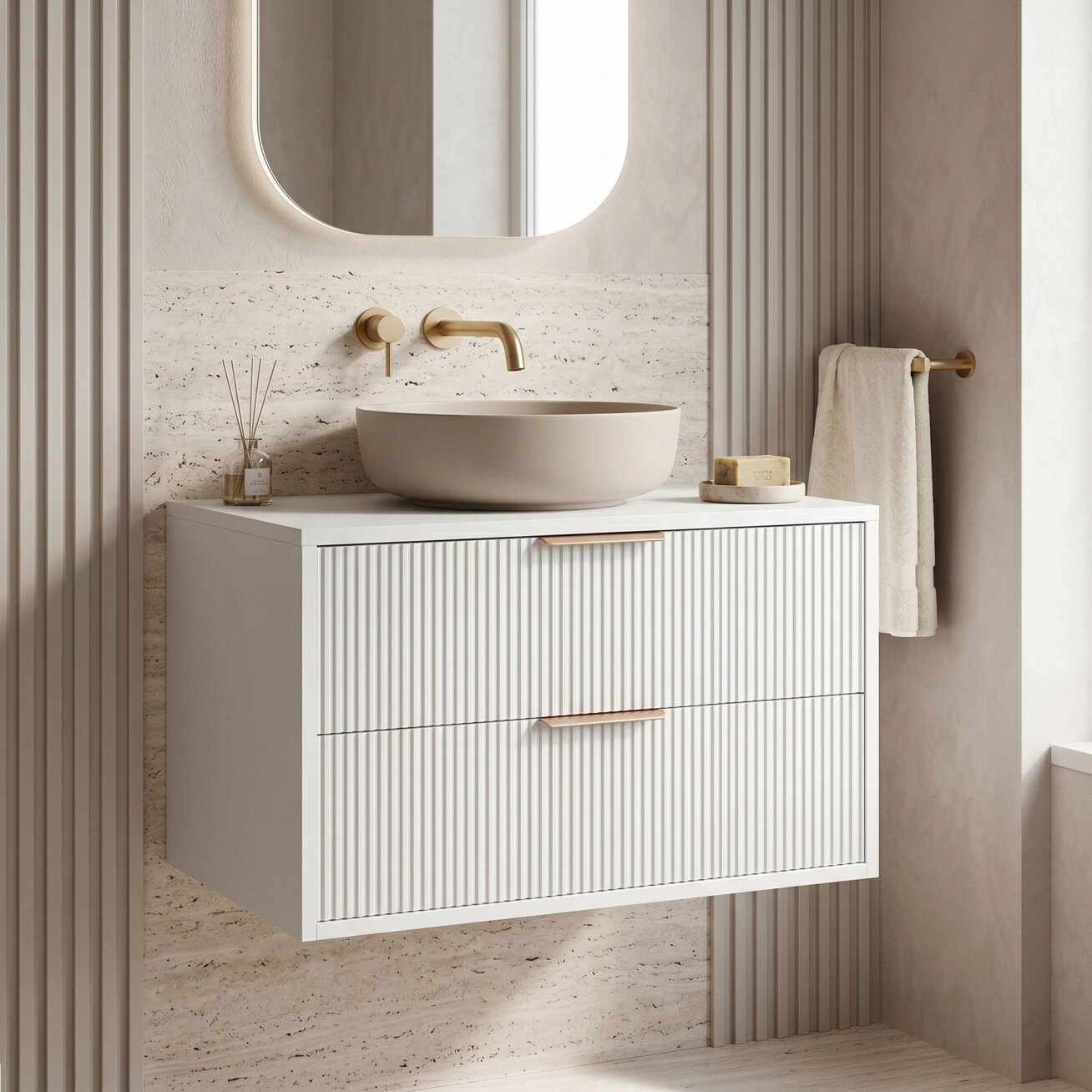Vonios spintelė po praustuvu Mono 80cm White Vonios spintelė po praustuvu Mono 80cm White