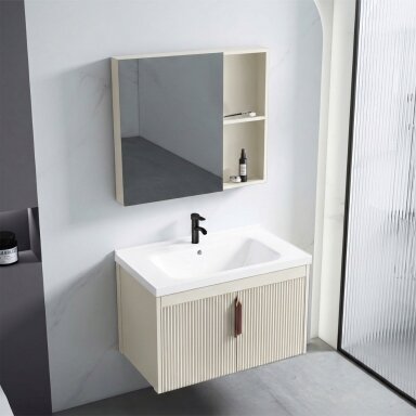 Vonios baldų komplektas su praustuvu Astor 60 cm Beige