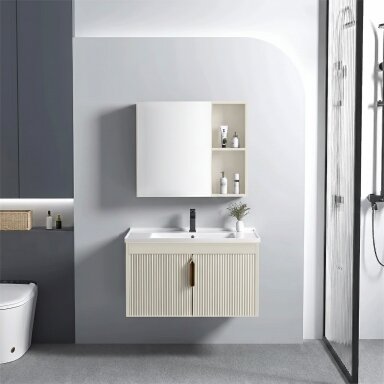 Vonios baldų komplektas su praustuvu Astor 60 cm Beige