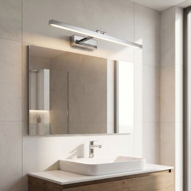 Vonios sieninis LED šviestuvas APP1859-1W 80 cm Chrome