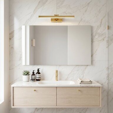 Vonios sieninis LED šviestuvas APP1860-1W 40cm GOLD