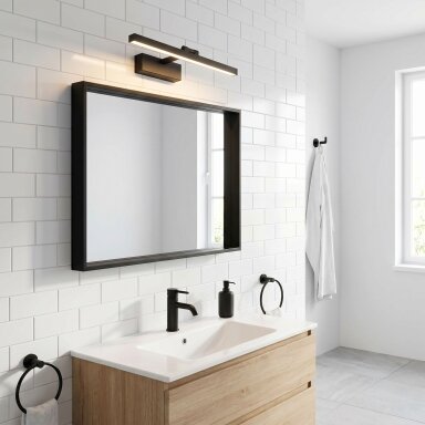Vonios sieninis LED šviestuvas APP1866-1W 40 cm Black