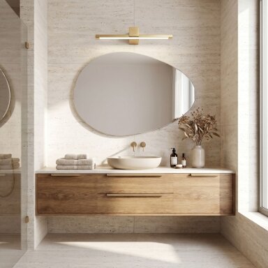 Vonios sieninis LED šviestuvas SWE047-1W 60cm GOLD BRUSH