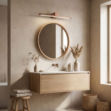 Vonios sieninis LED šviestuvas SWE053-1W 60 cm COPPER BRUSH