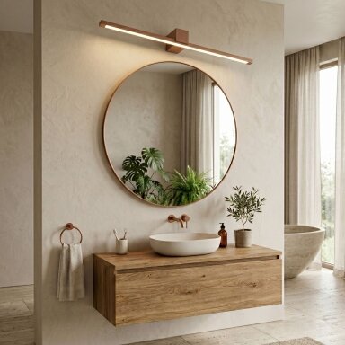 Vonios sieninis LED šviestuvas SWE054-1W 80 cm COPPER BRUSH